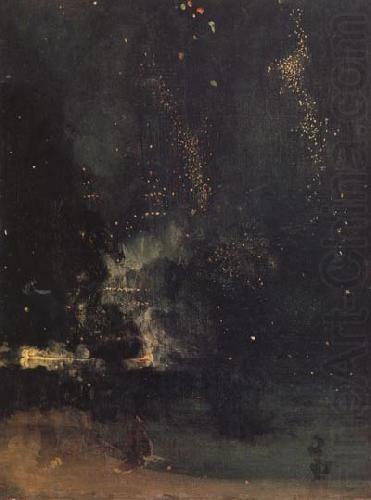 James Abbott McNeil Whistler Nocturne in Black and Gold:The Falling Rocket china oil painting image